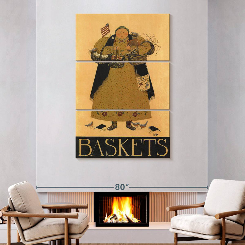 Leisha Baskets, 74" H x 48" W