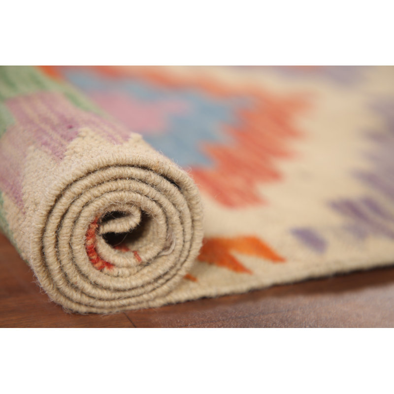 Tapis de couloir oriental coloré Kilim 3 x 10