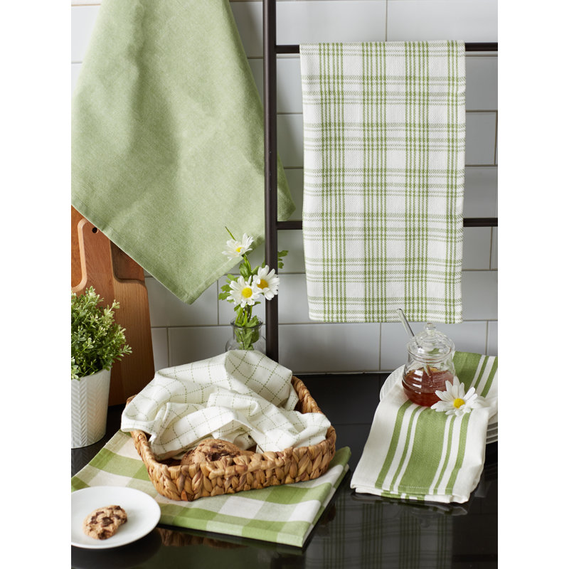 Cotton Tea Towel Kitchen Towel, Antique Green
