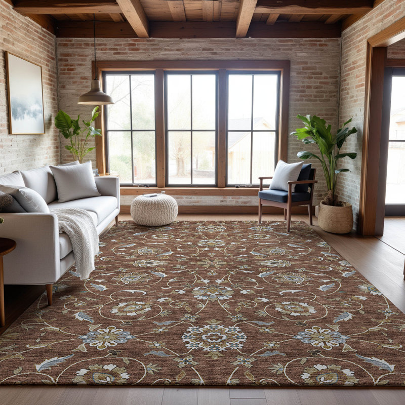 Premium Machine Washable Gurubaksh AMF1149 Moroccan Rug, Rectangle 2 pi 6 po x 3 pi 10 po
