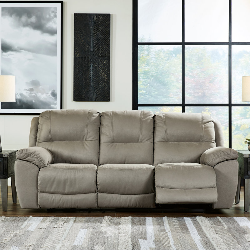 Gwenetta 93'' Faux Leather Reclining Sofa, Power