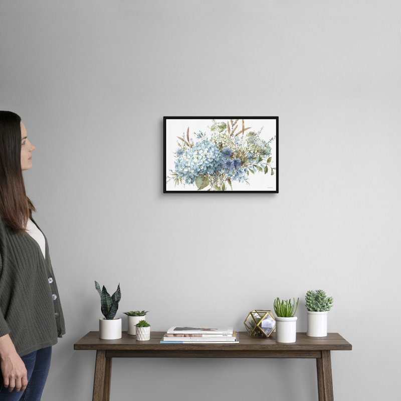 «Bohemian Blue 01 Landscape» par Lisa Audit, reproduction d'art sur toile, H 14 po x l 20 po x P 1,75 po