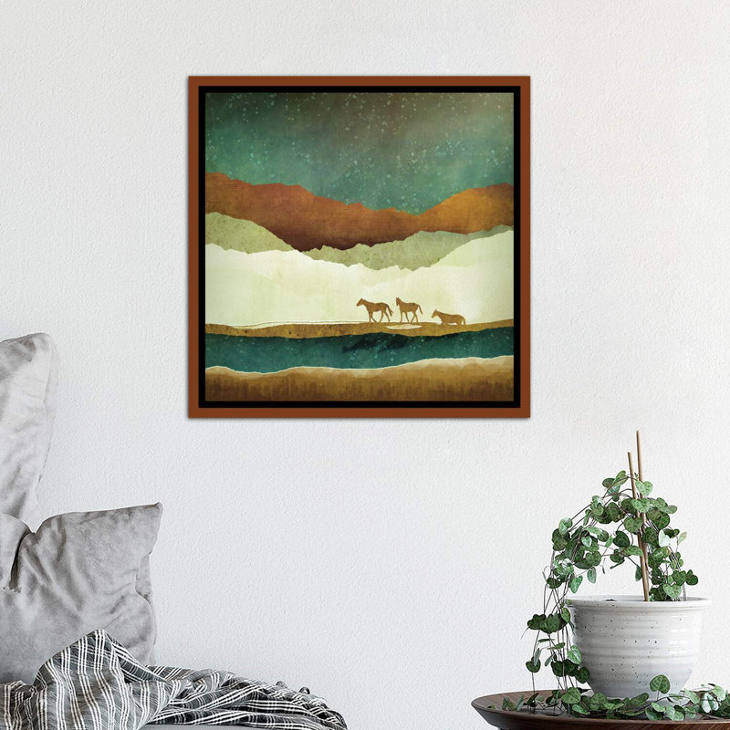 Stary Range - Print, Brown Floater Framed, 18" H x 18" W x 1.5" D