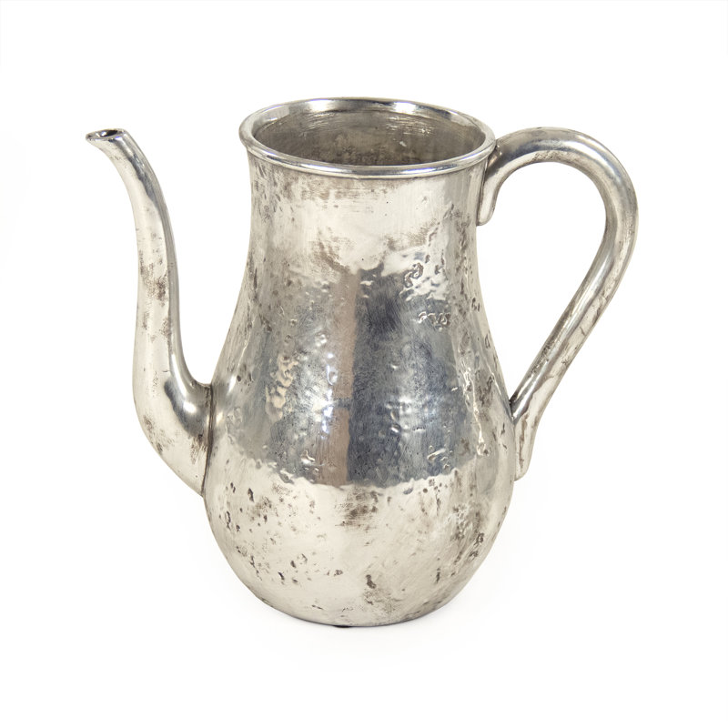 Elodie Distressed Metallic Ceramic Decorative Pitcher