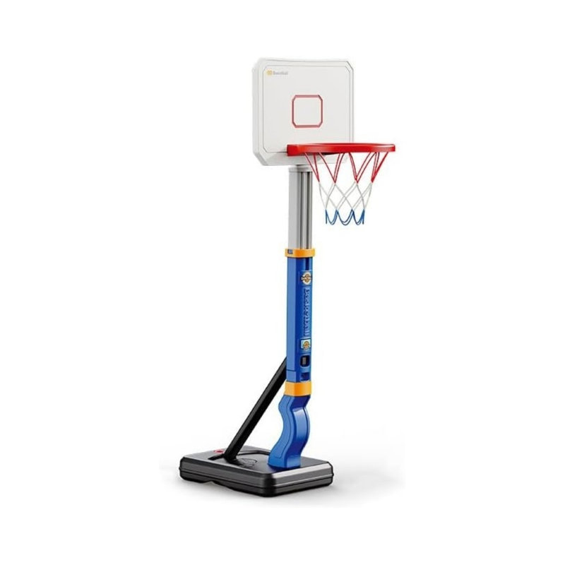 Panier de basketball, hauteur réglable de 2,3 à 4,5 pi, bleu
