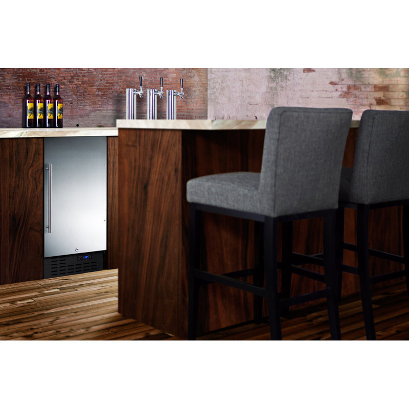 Summit Appliance Apartment Friendly 2.7 Cubic Feet Convertible Mini Fridge, Stainless Steel