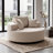 55" Oversized Boneless Swivel Round Pillow Back Sofa, Modern Comfy Lounge Seating-1788265066