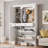 Entryway Hall Tree - 4-in-1 Shoe Cabinet, Mirror, Coat Rack & Bench