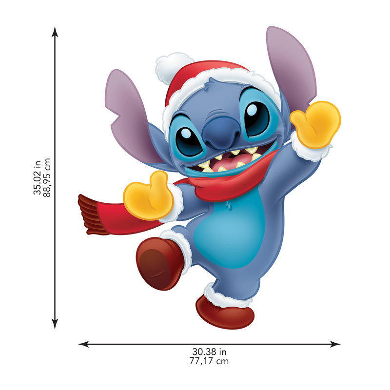Décalcomanie murale Disney Santa Stitch