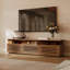 Console multimédia à lattes Selene avec éclairage DEL, aucun assemblage requis-755685379-768565721