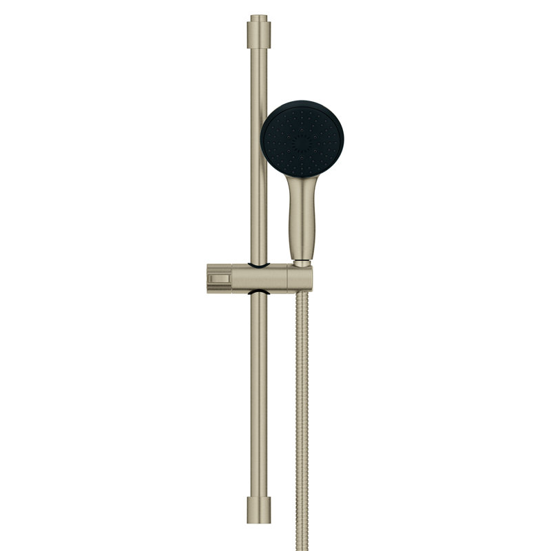 Ensemble de barre de douche ronde 24 po Tempesta 110, 3 jets, Nickel brossé