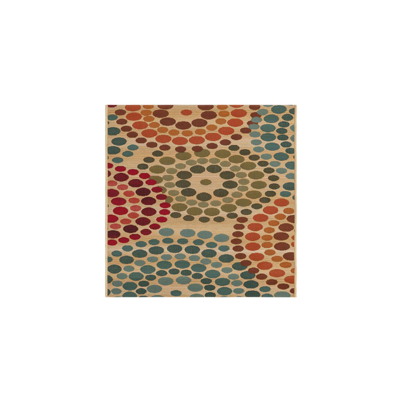 Deweese Washable Geometric Indoor / Outdoor Rug, Runner 2'7" x 5'3"