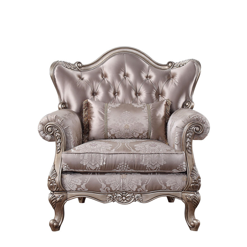 Fauteuil à oreilles capitonné Kalene
