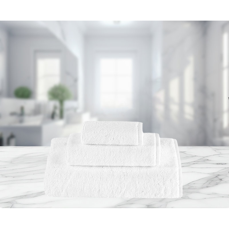  Ensemble de serviettes en coton Lerins, Blanc