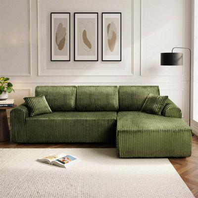 109"Cloud Modular Sectional Sofa Couch With L-Shape Chaise,Modern Minimalist Upholstered Couches For Living Room Bedroom,Deep Seat Corner Couch,No Assembly Required