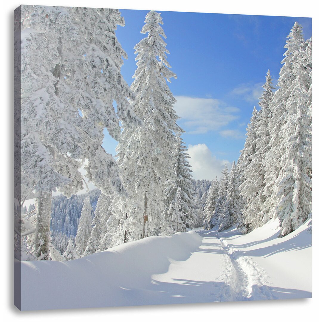 Leinwandbild Winterlandschaft Bäume