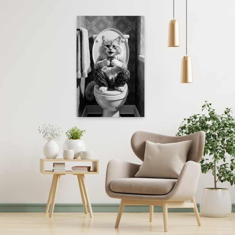 Art mural contemporain fantaisiste, H 36 po x l 24 po