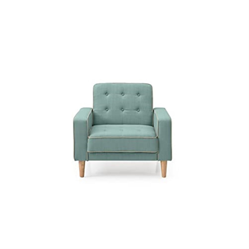 Woodmere Upholstered Accent Chair, Teal Twill