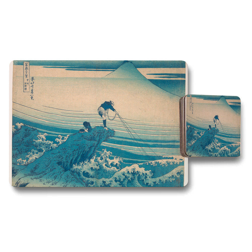 Great Wave Off Kanagawa Placemats And Coasters Set