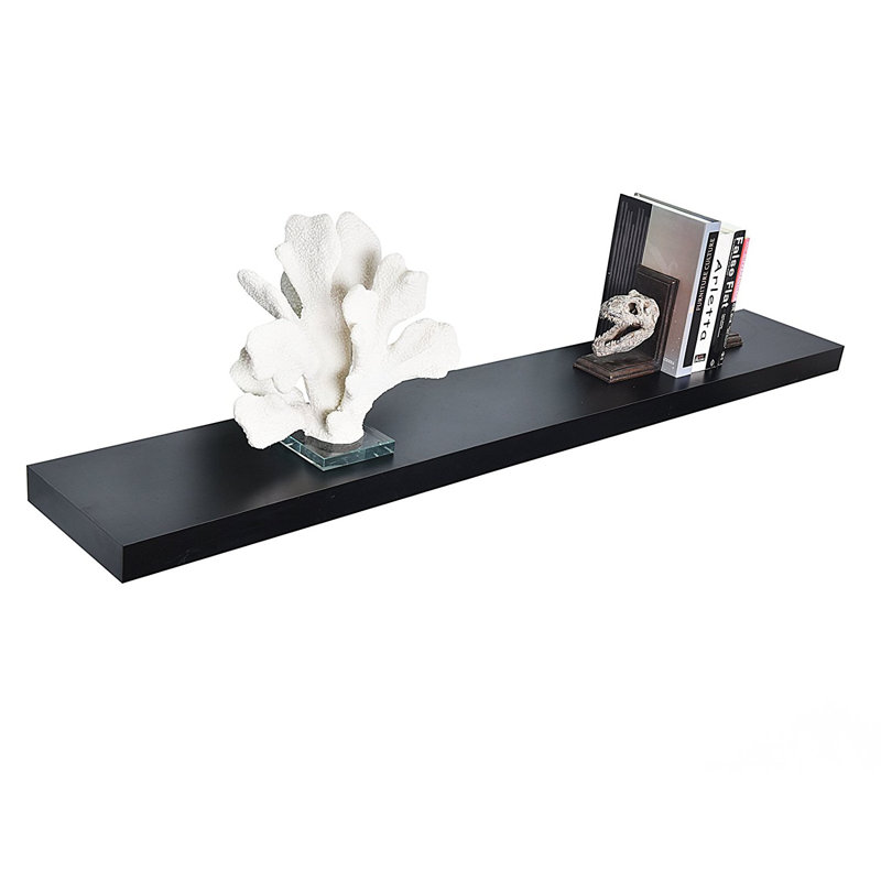 Tablette flottante Bovina, Noir, H 2 po x l 60 po x P 9,25 po
