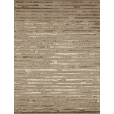 Striped Area Rug in Mouse