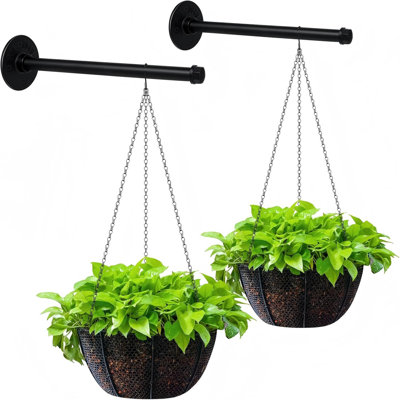 2 Set Plant Wall Hanger Rod(12.2'') With Hanging Chain,(Pot Not Included)