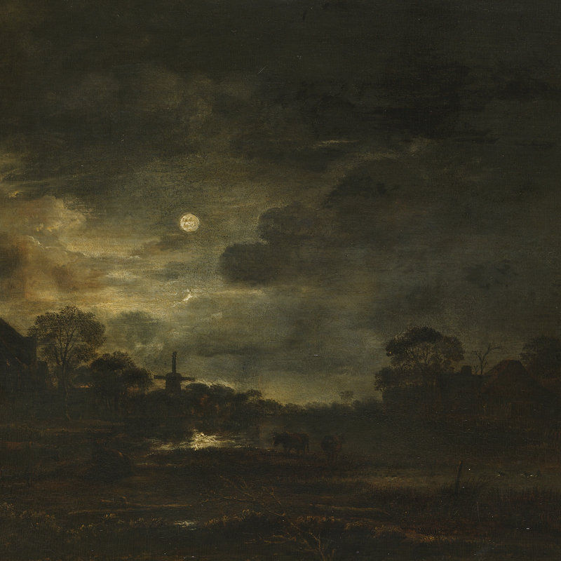 Landscape By Moonlight Print by Aert Van Der Neer