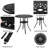 Ashaun Round Iron Outdoor Bistro Table Umbrella Hole , 32 " W 32 " D