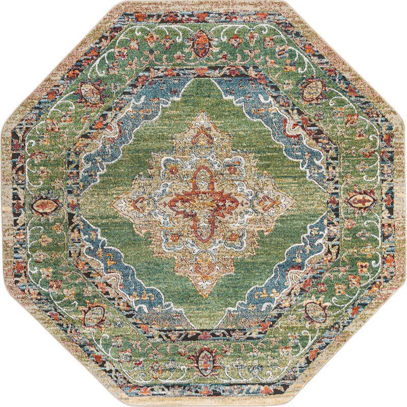 Mekalah Oriental Indoor Rug, Octagon 7'10"
