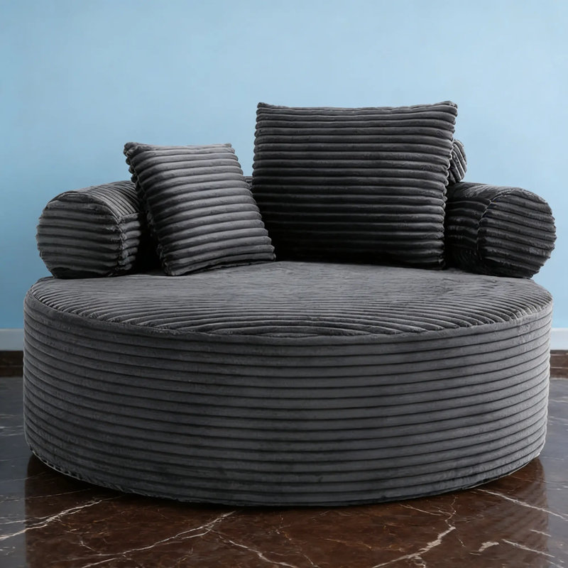 Chaise longue en mousse viscoélastique Cloud, Gris