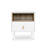 Nordic Design Wooden Bedside Table - Charming And Functional For Home Compact With Drawer Shelf In White Colour