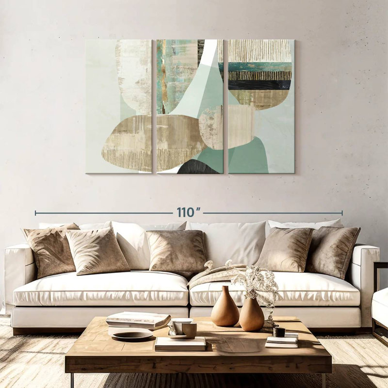 Avery Mixed Celadon, 48" H x 74" W