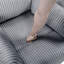 Mobilier de salon en velours côtelé gris-121071696