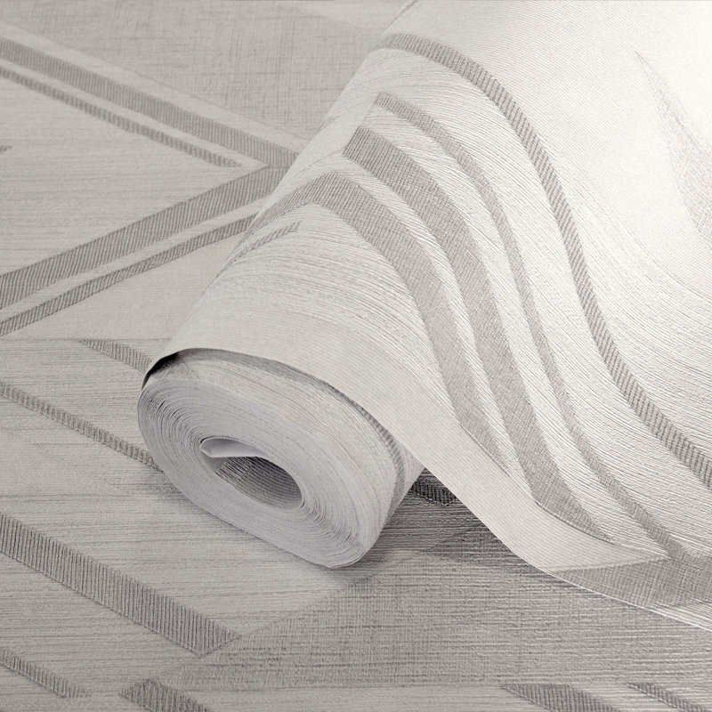 Rouleau géométrique Haania, Gris / argent