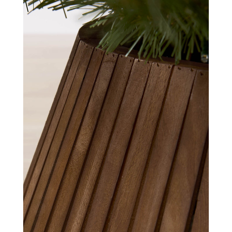 Brown Wooden Christmas Tree Collar, 55cm