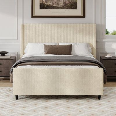 Structure de lit tapissier en velours