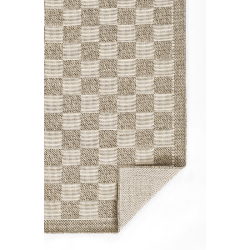Erin Gates by Momeni Saybrook Check Gray Indoor / Outdoor Area Rug, Rectangle 2' x 3'