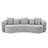 Oversized Curved Sofa with Accent Pillows
