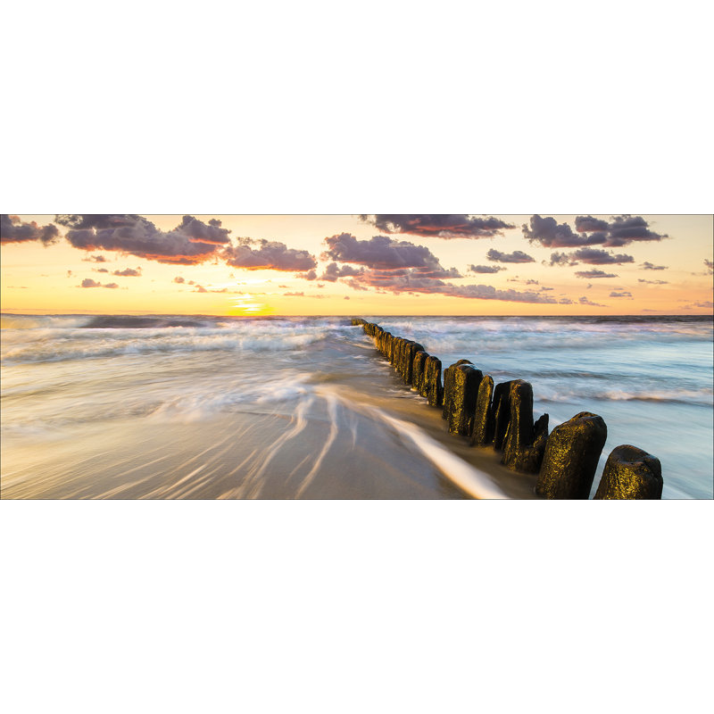 Divided Sea Photographic Art Print on Glass, 50cm H x 125cm W x 1.4cm D