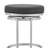 Kayisha Swivel Stainless Steel Metal Counter Height Bar Stool with Gray Faux Leather Seat-1793898907-1793898906