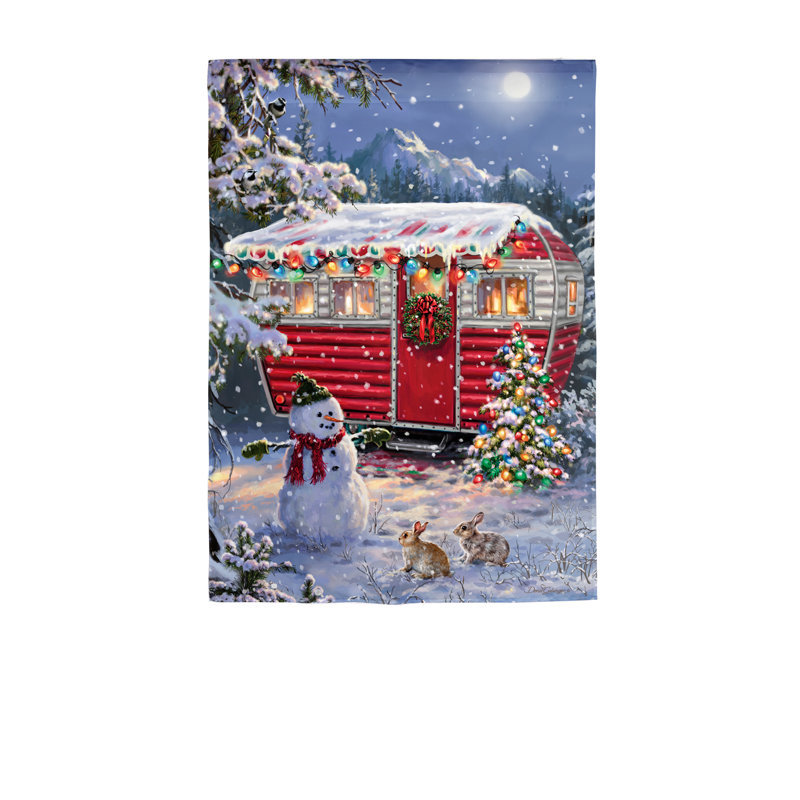 Drapeau de Noël Christmas Camper Luster