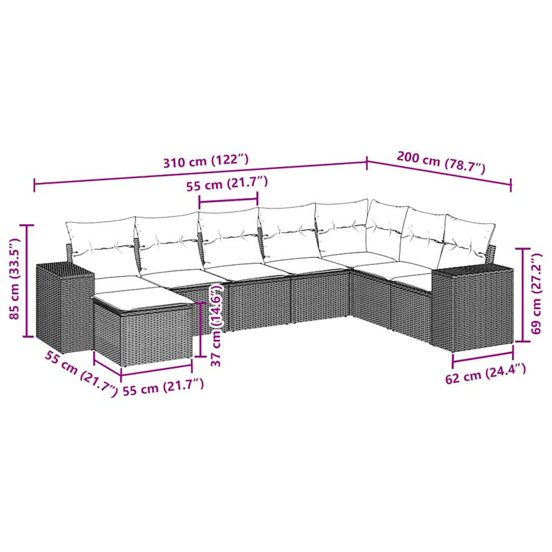 Vidaxl Garden Sofa Set