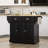 Kitchen Island With Storage, Rolling Kitchen Serving Cart With Rubber Wood Top, Towel Rack, Spice Rack, Storage Drawer And Cabinet-87461186