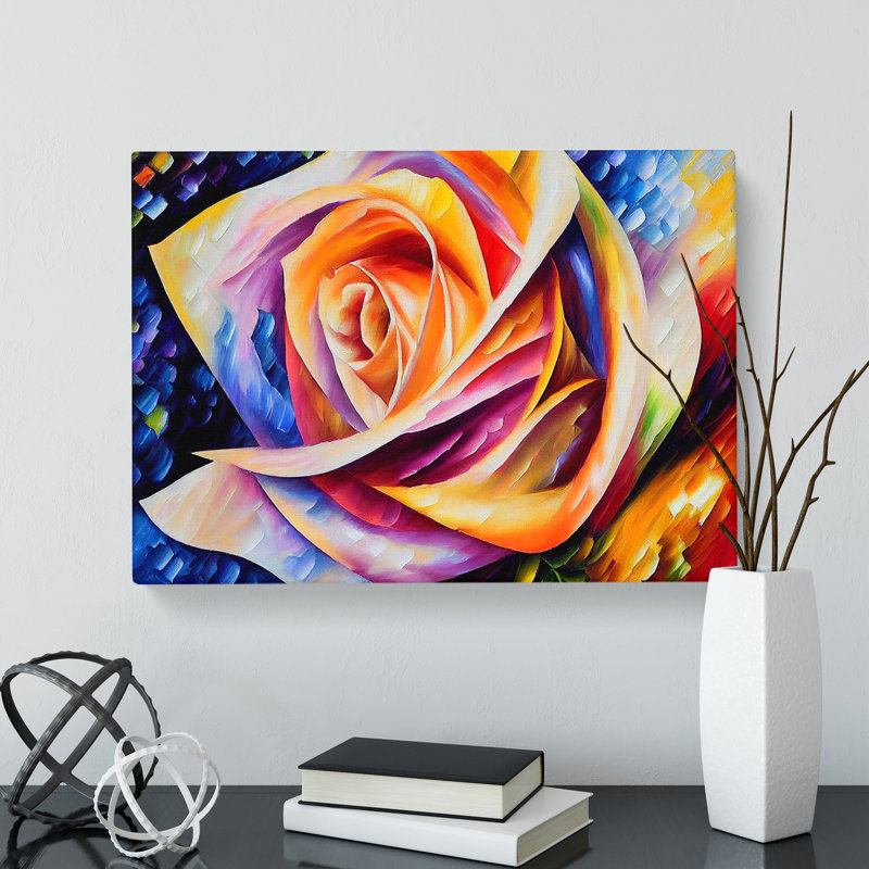 Rose Painting Vol.4 - Wrapped Canvas, 40cm H x 60cm W x 3cm D