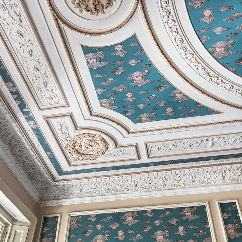 Soli e Nuvole Wallpaper Roll, Teal