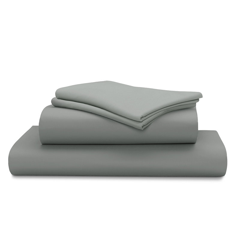 Ensemble de draps en percale 100% coton 270 fils, Ensemble pour très grand lit + 1 drap-housse + 2, Blanc