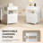 Modern Nightstand with Hidden Drawer and Charging Station-1364009610