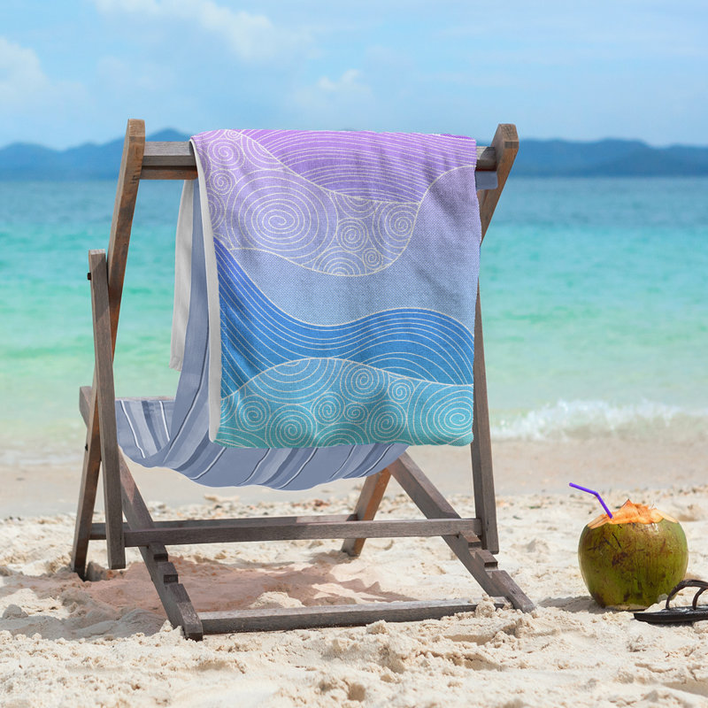 Katelyn Elizabeth Cotton Blend Beach Towel, Peacock Ombre