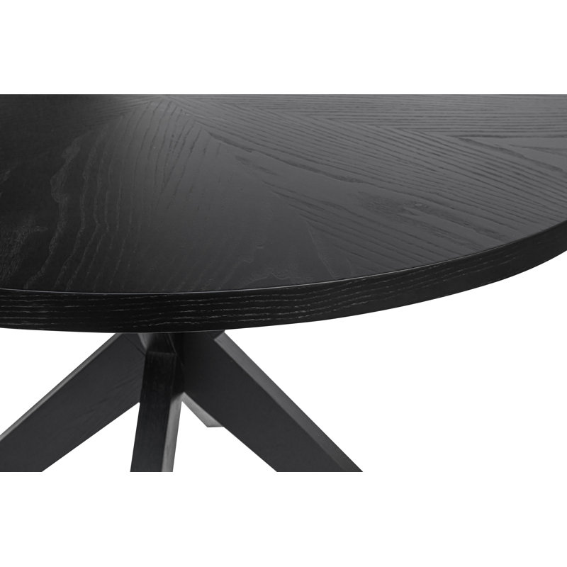 Table de salle à manger Thersia, Noir, H 31,5 po x L 46 po x l 46 po