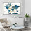 «Desert Blooms Abstact Map the World» par Laura Marshall - impression-64743576-64743577